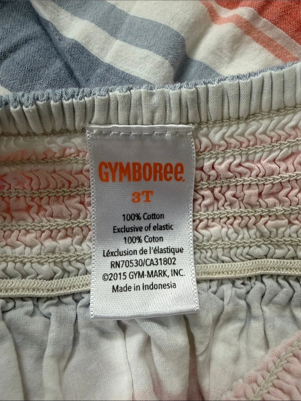 Gymboree Coral, Blue & White Striped Sundress